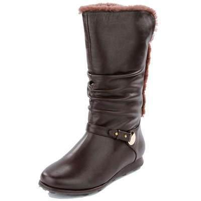 ST.CHIC琪珂 都市時尚牛皮女士中靴C21F45307D 咖啡色 36碼【報價、價格、評測、參數】_靴子_女鞋_服裝鞋帽_蘇寧易購觸屏版